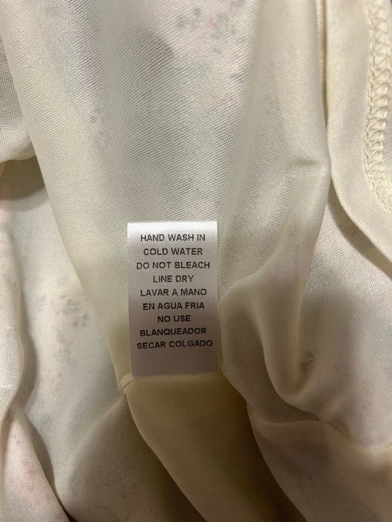 Entro Cottage Core Midi Dress with Light Blue and Pink Floral Stripes Size M NWT - Picture 6 of 6